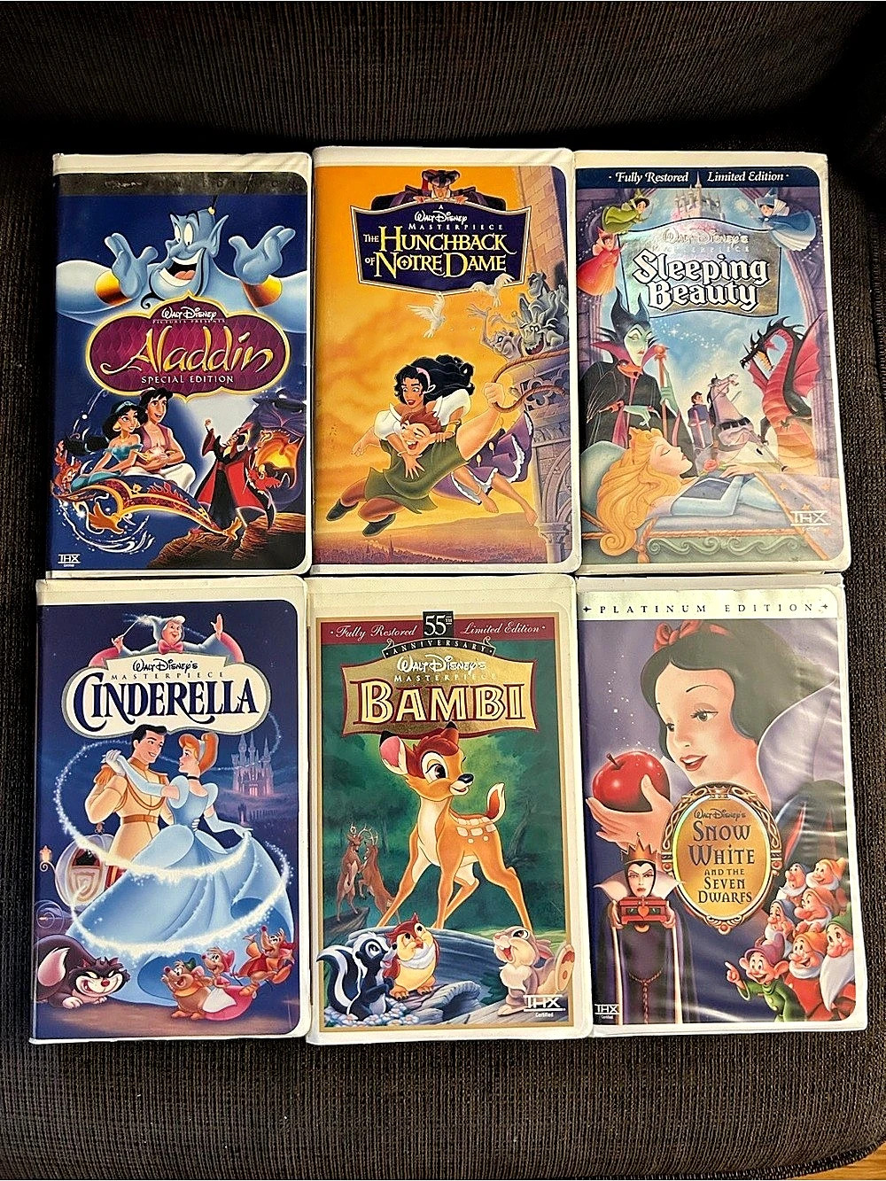 Disney Walt Disney Masterpiece Collection VHS Lot of 6